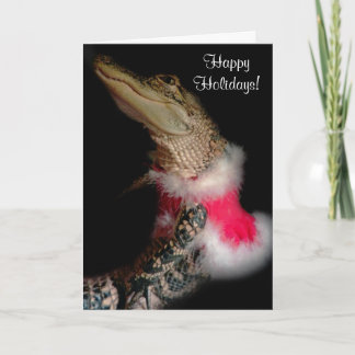 Carte de vœux Alligator Dans Sa Robe De Fête