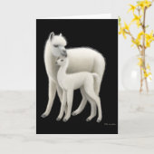 Carte de voeux Alpaca Love (Fleur jaune)