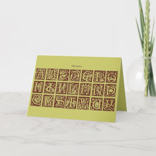 Carte de voeux Alphabet (Devant)