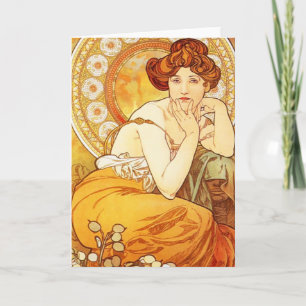 Carte de voeux Alphonse Mucha Topaz
