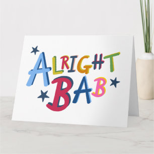 Carte de vœux Alright Bab Black Country Words