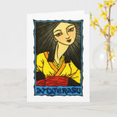 Carte de voeux Amaterasu (Fleur jaune)