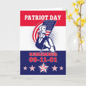 Carte de voeux américaine de l'affiche 911 de jour (Fleur jaune)