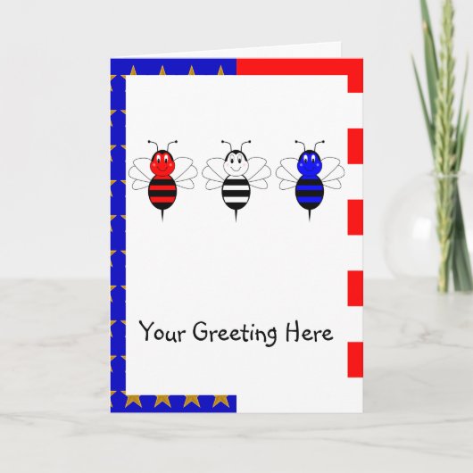 Carte de voeux American Bumble Bees (Devant)