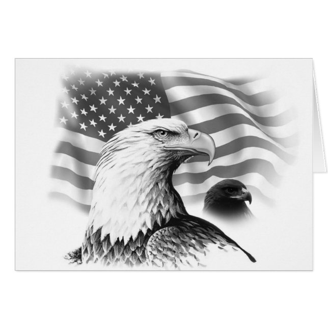 Carte de voeux American Eagle (Devant horizontal)