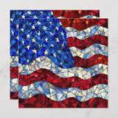 Carte de voeux American Flag (Devant / Derrière)
