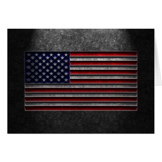 Carte de voeux American Flag Stone (Devant horizontal)