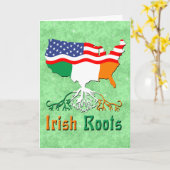 Carte de voeux American Irish Roots (Fleur jaune)