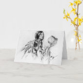 Carte de voeux amérindienne. Harrison Fisher (Fleur jaune)