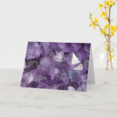 Carte de voeux Amethyst Geode (Fleur jaune)