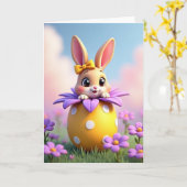 Carte de vœux ami à pois (Fleur jaune)