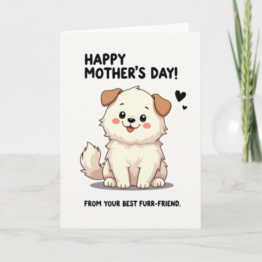 Carte de vœux Ami Fluffy (Devant)
