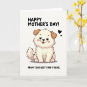 Carte de vœux Ami Fluffy (Fleur jaune)