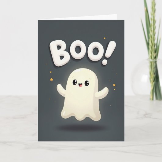 Carte de vœux amicale Boo (Devant)