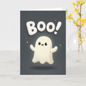 Carte de vœux amicale Boo (Fleur jaune)
