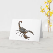 Carte de voeux amicale d'aquarelle de scorpion (Fleur jaune)