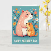 Carte de vœux Amis Tachetés (Fleur jaune)