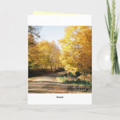 Carte de voeux Amish Country Road (Dos)