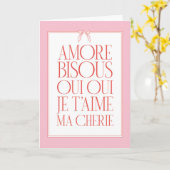 Carte de vœux Amore Langages de l'amour (Fleur jaune)