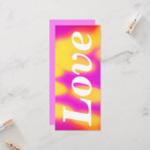 Carte de vœux "Amour" à plat. (Devant/Arrière en situation)