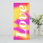 Carte de vœux "Amour" à plat. (Debout devant)