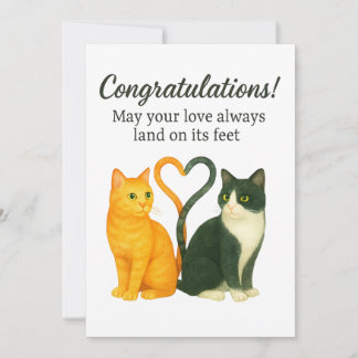 Carte de vœux Amour de Chat : Mariage, Anniversair