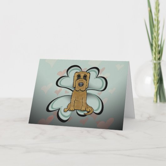 Carte de vœux Amour de chiot (Devant)