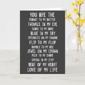 Carte de voeux "Amour de ma vie" (Fleur jaune)