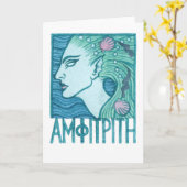 Carte de voeux Amphitrite (Fleur jaune)