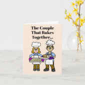 Carte de voeux amusante Couple de cuisson (Fleur jaune)