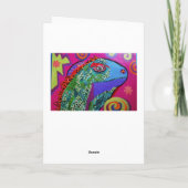 Carte de voeux amusante Lizard (Dos)