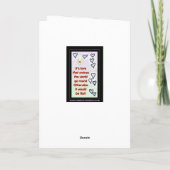 Carte de voeux amusante Log & World Round/Flat Jok (Dos)