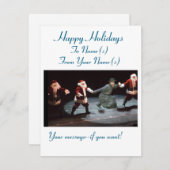 Carte de vœux amusante pour la saison  (Devant / Derrière)