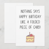 Carte de voeux amusante pour l'anniversaire (Devant / Derrière)