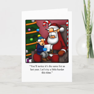 Carte de voeux amusante pour le Humour de Noël
