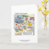 Carte de voeux amusante pour le passage de poulets (Fleur jaune)