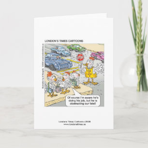 Carte de voeux amusante pour le passage de poulets