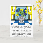 Carte de voeux amusante Valentine Multidoerist (Fleur jaune)