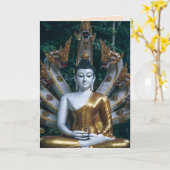 carte de voeux ancienne buddha (Fleur jaune)