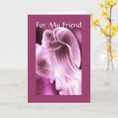 Carte de vœux Ange - Amis (Fleur jaune)