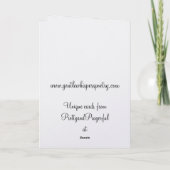 Carte de vœux Ange Bénédictions Irlandaises (Dos)