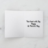 Carte de vœux Ange Bénédictions Irlandaises (Intérieur)