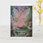 carte de vœux ange de la terre (Fleur jaune)