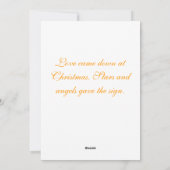 Carte de vœux Ange doré avec des étoiles (Dos)