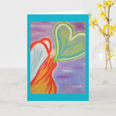 Carte de voeux Angel (Fleur jaune)