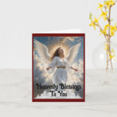 Carte de voeux Angel Bénédictions célestes (Fleur jaune)