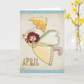Carte de voeux Angel Blank April (Fleur jaune)