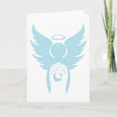 Carte de voeux Angel en bleu clair (Devant)