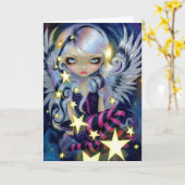 Carte de voeux "Angel of Starlight" (Fleur jaune)
