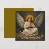 Carte de voeux Angel prie design (Devant / Derrière)